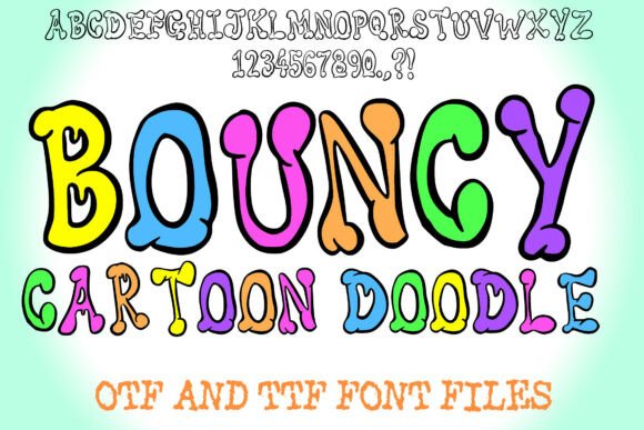 Bouncy Cartoon Doodle: The Playful Typeface for Vibrant Editorial Design