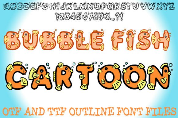 Bubble Fish Cartoon: The Perfect Creative Font for Small Business Branding