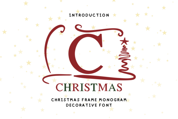 Christmas Frame Monogram: A Seasonal Typeface for Editorial Design