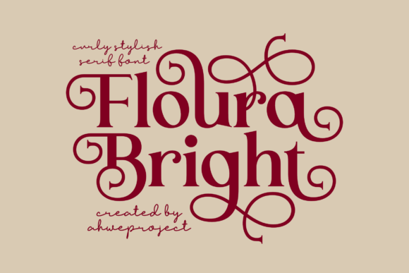 Floura Bright: The Curly Serif Font for Handmade Branding