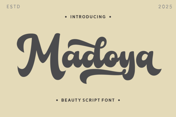 Madoya: The Bold Script Typeface for Modern Editorial Design