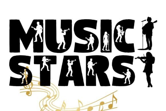 Music Stars Silhouettes Font: A Dynamic Typeface for Digital Design