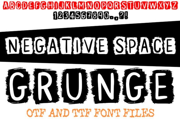 Negative Space Grunge: A Bold Typeface for Editorial Impact
