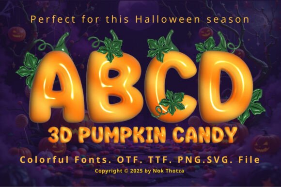 Pumpkin Candy 3D: The Creative Font for Festive Branding