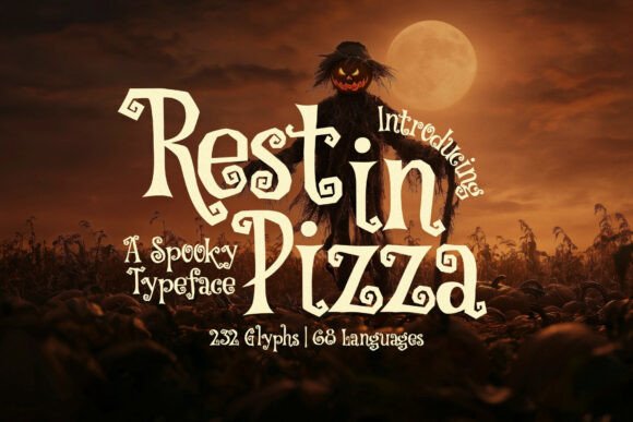 Rest in Pizza: The Quirky Serif Font for Spooky Brand Identity