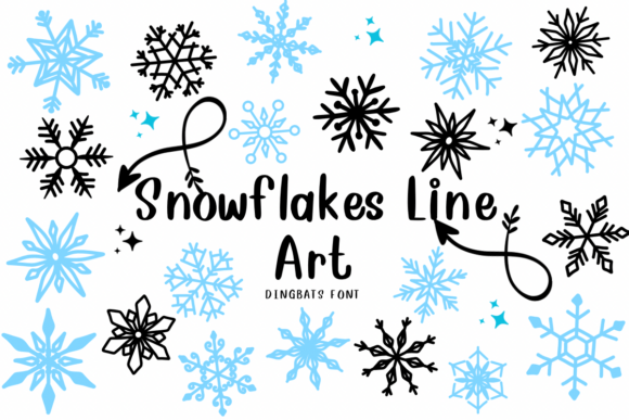Snowflakes Line Art: The Premium Typeface for Winter Campaigns