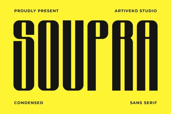 Soupra: A Bold Sans Serif Typeface for Modern Digital Brands